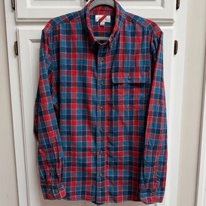 Best Made Co. Men’s Plaid Button Down Shirt Cotton & Linen Size XL